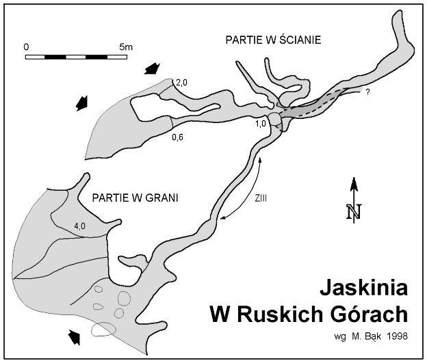 Plan Jaskini W Ruskich Gorach