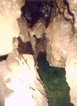 Jedno z jeziorek w jaskini